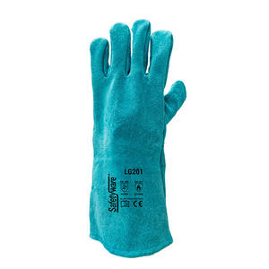 Gants de sécurité fendus en cuir de vachette robuste de taille XL cuir industriel de protection ignifuge résistant à la chaleur pour la lutte contre l'incendie de soudage - Product Image 5