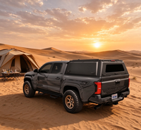 Bâche de benne rétractable en acier carbone noir, pliable en trois parties, sans perçage, OEM ODM personnalisée, pour camionnette 4x4 extérieure Toyota Tacoma 801L-1200L