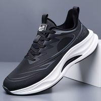 Nouvelles chaussures de sport pour hommes toutes saisons, à lacets, tendance, décontractées, semelles souples, amortissantes, antidérapantes, respirantes, en mesh EVA