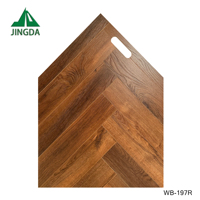 Plancher stratifié en bois HDF à clic, résistant à l'eau, AC3 AC4 AC5, motif chevrons, épaisseur 8 mm 10 mm 12 mm, chêne blanc, Piso Laminado