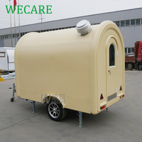 Wecare street container coffee shop mobile restaurant mini food van truck fast food trailer beach snack/ice cream/hot dog cart