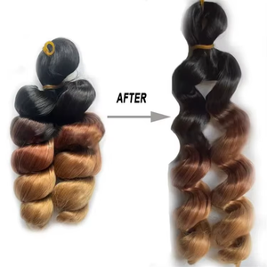Prix de Gros, <span class=keywords><strong>Cheveux</strong></span> Ombrés Ondulés Courts de 12 Pouces (75g) pour Tresses Spirales, Style "Italy Curl" pour Femmes Noires - Product Image 3