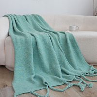 Selimut Rajut Campuran Wol Grosir, Lembut, Hangat, Dekoratif, Penutup Sofa & Tempat Tidur