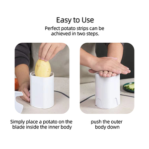 Taglierina per patatine fritte manuale in plastica con cubetti di verdure - Product Image 3