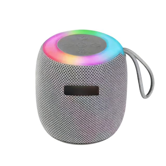 Compact Mini Portable for HiFi Stereo Bass Speaker with Alarm Clock Battery Powered Square Design Plastic Material