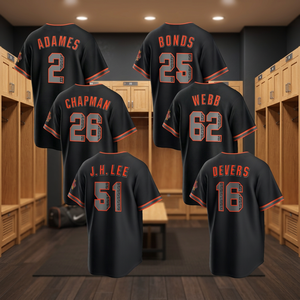 Jersey de Béisbol Americano Negro Cosido de la Mejor Calidad, en Poliéster/Algodón - Product Image 3