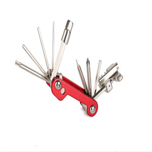 Juego de Herramientas Multifunción Rojo para Reparación de Bicicletas con Cortador de Cadena de Aleación de Aluminio 8018 - Product Image 4