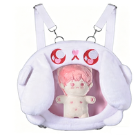 Sac à dos en peluche mignon en forme de poupée pour enfants, sac de voyage pour bébé, sac à dos en tissu peluche sûr pour les sorties