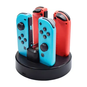 Baru untuk Nintendo Switch Joy Con Empat Gagang Sakelar Pengisian Empat Pengisian dengan 2 Port USB dan Lampu Indikator