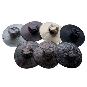 Summer Mesh Bucket Hat For <b>Men</b> Wide Brim Breathable Outdoor Fishing Hiking Hat Canvas Adult Sports <b>Cap</b> - Product Image 1