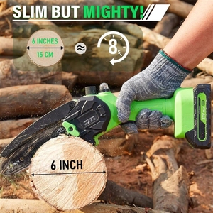 Mini Motosierra de <span class=keywords><strong>6</strong></span> Pulgadas con 2 Baterías, Regalo para Hombres, Papá, Esposo, Idea para el Cumpleaños de la Madre 2025 - Product Image 2