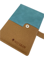 Carnet personnalisable avec couverture en cuir bicolore et marque-pages – Cadeau promotionnel tendance