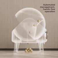 Litière automatique pour chat Younihao, élégante, en acier inoxydable, autonettoyante, grande capacité de 65 L, contrôle des odeurs, confortable, étanche