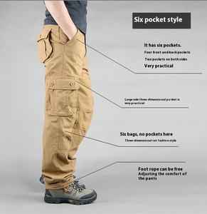 Wholesale Customized <strong>Men's</strong> Tactical Cargo <strong>Trousers</strong> Pants Multiple Pockets Cargo Pants for <strong>Men</strong> - Product Image 4