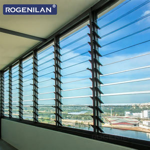 ROGENILAN, fournisseur chinois, fenêtre à persiennes en aluminium ventilée, double vitrage Low-E réglable, volets pour fenêtres - Product Image 4