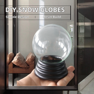 DIY <b>Empty</b> Clear Resin Glass Ball <b>Snow</b> <b>Globe</b> in Sizes D65 D80 D100 120 150mm for Bar Mitzvah Stocked Dome - Product Image 2