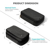 Sac de rangement pour appareils électroniques de voyage en nylon imperméable pour câbles avec protection antichoc et anti-poussière