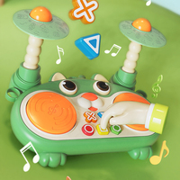 Enfants multifonctionnel tambour Instrument Jazz batteur tambour bébé lumière musique éducation précoce jouet ensemble de batterie