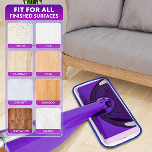 Tampons de serpillière réutilisables compatibles avec <span class=keywords><strong>Swiffer</strong></span> <span class=keywords><strong>WetJet</strong></span>, recharges de serpillière lavables en microfibre pour usage humide et sec, compatibles avec les sols en bois dur - Product Image 6