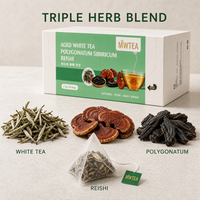 Thé bien-être à base de plantes, thé blanc vieilli, Reishi, Polygonatum Sibiricum, sans additif, étiquette nette, directement de l'usine