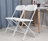 Chaise pliante en plastique portative blanche extérieure d'événements de mariage de tube en acier en gros des prix pour l'événement