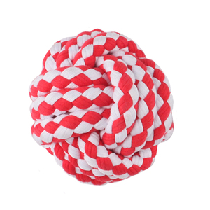 Mainan Gigit Anjing Ramah Lingkungan Tahan Lama, Bola Tali Kapas Multi-Warna, Pembersih Gigi, Fitur Bermain D - Product Image 3