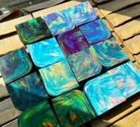 Opale synthétique multicolore personnalisée en stock, opale synthétique brute pour la fabrication de bijoux