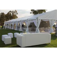 Tenda Aluminium Luar Ruangan Tenda Pameran Dagang Komersial Tenda Tenda Acara Pesta Pernikahan Tenda untuk 200 Orang