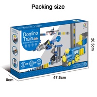 Train de dominos électrique éducatif, puzzle, scène de bricolage, jeu de course en marbre, blocs de dominos personnalisables, jeu de société pour enfants, jouets, cadeau