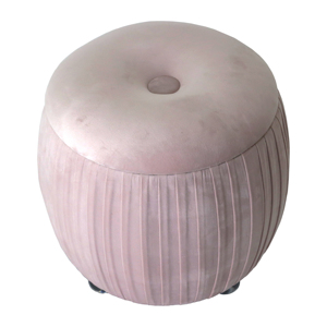 Otomana Tapizada en Rosa con Espacio de Almacenamiento, Taburete para Dormitorio, Reposapiés, Puf - Product Image 3