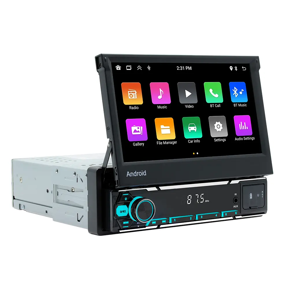 Bqcc Android13 Carplay 1DIN Phổ Đài Phát Thanh Xe 7 ''HD Có Thể Thu Vào Màn Hình RGB Đa Phương Tiện Máy Nghe Nhạc Âm Thanh Stereo GPS/Wifi 9707-Jed