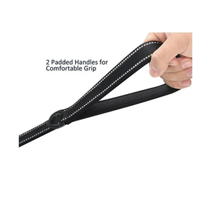 Double Handle Reflective <b>Dog</b> <b>Leash</b> OEM ODM Custom Logo Heavy Duty Nylon Pet <b>Leash</b> Direct Manufacturer - Product Image 3