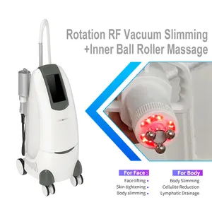 360 degree rotation vacuum rf Lymphatic Drainage Therapy Cellulite Reduction Inner Ball Roller Fat Removal Device