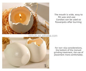 Bougie en céramique tasse créative en forme d'oeuf bougie parfumée navire créatif nouvelle forme pot à bougie en céramique - Product Image 2