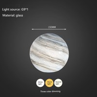 Lampe de nuit créative impression 3D planète lampe lune chambre chevet