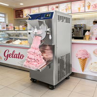 Usa In Voorraad 108l/H Vloer Staande Hard Ijs Machine Commerciële Snelle Koeling Italiaanse Batch Vriezer Machine Voor Gelato Winkel