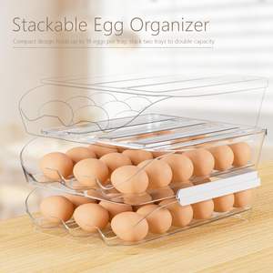 Productos en Oferta 2026: Contenedor de Huevos de Gran Capacidad para Refrigerador, Organizador de Huevos Multicapa - Product Image 2