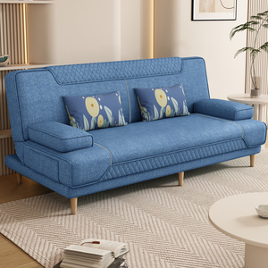 Диван-кровать двойного назначения для небольшой семейной квартиры, современный минималистичный дизайн, с кожаной обивкой, устойчивой к царапинам кошками, диван-кровать для отдыха - Product Image 4