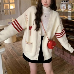 Camisola Branca Primavera e Outono Casaco das Mulheres Cardigans Roupas Femininas Roupas Kawaii Cardigan Camisola Feminina Scute <span class=keywords><strong>Sweater</strong></span> - Product Image 1