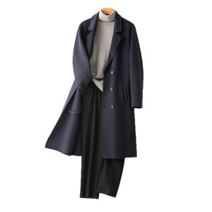 <span class=keywords><strong>Abrigo</strong></span> Largo de Invierno de Cachemira para Hombre, Chaqueta <span class=keywords><strong>Chesterfield</strong></span> Azul Marino Clásica y Moderna con Solapa Entallada, Prenda Exterior Elegante para Negocios - Product Image 5