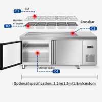 Machine commerciale de qualité supérieure équipement commercial de thé au lait table à salade