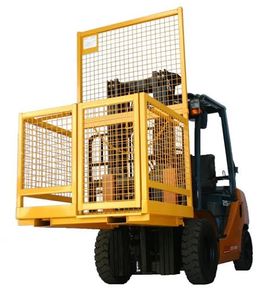 Cage de chariot élévateur utilisée de haute sécurité de style élevé Cage de sécurité populaire pour la clôture de <span class=keywords><strong>chantier</strong></span> de construction d'entretien de chariot élévateur - Product Image 5