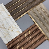 Panneaux muraux acoustiques en PS Charcoal Louvers, modernes, imperméables et luxueux, pour la décoration intérieure d'hôtel, installation facile