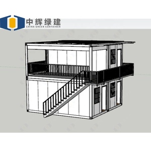 CGCH case prefabbricate di lusso da 20 piedi con cucina, bagno casa container nera con uso in <span class=keywords><strong>hotel</strong></span> con una camera da letto - Product Image 6