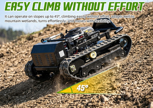 เครื่องตัดหญ้าแบบ Zero Turn Crawler ใช้เครื่องยนต์เบนซิน ได้รับการรับรองมาตรฐาน Ce Epa พร้อมรีโมทคอนโทรล สำหรับใช้งานในฟาร์ม จัดส่งฟรี - Product Image 2