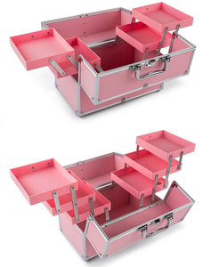 Gran oferta, maletín <span class=keywords><strong>de</strong></span> <span class=keywords><strong>maquillaje</strong></span> rosa <span class=keywords><strong>de</strong></span> aluminio para mujer, estuche <span class=keywords><strong>de</strong></span> belleza <span class=keywords><strong>de</strong></span> almacenamiento brillante <span class=keywords><strong>de</strong></span> viaje <span class=keywords><strong>profesional</strong></span>, <span class=keywords><strong>maquillaje</strong></span> - Product Image 6