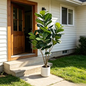 180cm Pitted white basin Fiddle-leaf fig– Eco-Friendly Plant for Wedding & Event Decoration - Product Image 5