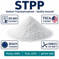 STPP Phosphate de Sodium 94% pour Lessive en Poudre, Nettoyant Lave-Vaisselle, Adoucisseur d'Eau Dure, Usage Domestique