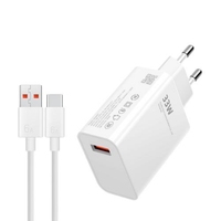 Pengisi Daya USB Super Cepat 33W untuk iPhone 15 Series & untuk Galaxy S23 Ultra Desain Ringkas dengan Colokan US EU Warna Putih untuk La