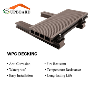 Plancher extérieur en WPC durable avec texture de grain de <span class=keywords><strong>bois</strong></span>, antidérapant, imperméable, pour jardin, patio, balcon - Product Image 5